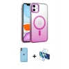 MARSİLYAN™- iPhone 11 Kılıf Ahenk Doku Özel Seri - Siyah 3D Antistatik Seramik Nano Ekran Koruyucu + Neon Fosforlu Kamera Lens - TU
