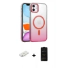 MARSİLYAN™- iPhone 11 Kılıf Ahenk Doku Özel Seri - Siyah 6D Antistatik Mat Seramik Hayalet Nano Ekran Koruyucu + Renkli Kamera Lens Koruma Cam - SI