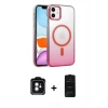 MARSİLYAN™- iPhone 11 Kılıf Ahenk Doku Özel Seri - Siyah 6D Antistatik Mat Seramik Hayalet Nano Ekran Koruyucu + PVD Metal Kamera Lens - YL