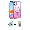 MARSİLYAN™- iPhone 11 Kılıf Ahenk Doku Özel Seri - Siyah 6D Mat Seramik Hayalet Nano Ekran Koruyucu + Raze Metal Kamera Lens - MI
