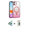 MARSİLYAN™- iPhone 11 Kılıf Ahenk Doku Özel Seri - Siyah 6D Mat Seramik Hayalet Nano Ekran Koruyucu + Raze Metal Kamera Lens - MI