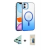 MARSİLYAN™- iPhone 11 Kılıf Ahenk Doku Özel Seri - Siyah 6D Mat Seramik Hayalet Nano Ekran Koruyucu + Raze Metal Kamera Lens - MI