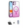 MARSİLYAN™- iPhone 11 Kılıf Ahenk Doku Özel Seri - Siyah Joko Magic 5D Cam + Kamera Lens Koruma Cam - SF