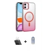 MARSİLYAN™- iPhone 11 Kılıf Ahenk Doku Özel Seri - Siyah Joko Magic 5D Cam + Kamera Lens Koruma Cam - SF