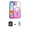 MARSİLYAN™- iPhone 11 Kılıf Ahenk Doku Özel Seri - Siyah Joko Magic 5D Cam + PVD Metal Kamera Lens - MI