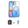 MARSİLYAN™- iPhone 11 Kılıf Ahenk Doku Özel Seri - Siyah Joko Magic 5D Cam + PVD Metal Kamera Lens - SH