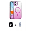 MARSİLYAN™- iPhone 11 Kılıf Ahenk Doku Özel Seri - Siyah Joko Magic 5D Cam + PVD Metal Kamera Lens - TU
