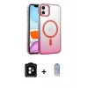 MARSİLYAN™- iPhone 11 Kılıf Ahenk Doku Özel Seri - Siyah Joko Magic 5D Cam + PVD Metal Kamera Lens - TU