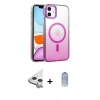 MARSİLYAN™- iPhone 11 Kılıf Ahenk Doku Özel Seri - Siyah Joko Magic 5D Cam + Raze Metal Kamera Lens - GS