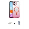 MARSİLYAN™- iPhone 11 Kılıf Ahenk Doku Özel Seri - Siyah Joko Magic 5D Cam + Renkli Kamera Lens Koruma Cam - PE