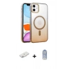 MARSİLYAN™- iPhone 11 Kılıf Ahenk Doku Özel Seri - Siyah Joko Magic 5D Cam + Renkli Kamera Lens Koruma Cam - PE