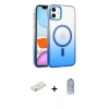 MARSİLYAN™- iPhone 11 Kılıf Ahenk Doku Özel Seri - Siyah Joko Magic 5D Cam + Renkli Kamera Lens Koruma Cam - TU
