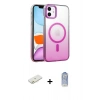 MARSİLYAN™- iPhone 11 Kılıf Ahenk Doku Özel Seri - Siyah Joko Magic 5D Cam + Renkli Kamera Lens Koruma Cam - TU