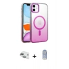 MARSİLYAN™- iPhone 11 Kılıf Ahenk Doku Özel Seri - Siyah Joko Magic 5D Cam + Pers Alüminyum Kamera Lens - YL