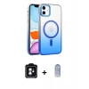 MARSİLYAN™- iPhone 11 Kılıf Ahenk Doku Özel Seri - Siyah Joko Magic 5D Cam + PVD Metal Kamera Lens - YL