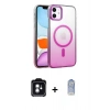 MARSİLYAN™- iPhone 11 Kılıf Ahenk Doku Özel Seri - Siyah Joko Magic 5D Cam + PVD Metal Kamera Lens - YL