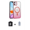 MARSİLYAN™- iPhone 11 Kılıf Ahenk Doku Özel Seri - Siyah Joko Magic 5D Cam + PVD Metal Kamera Lens - YL