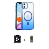 MARSİLYAN™- iPhone 11 Kılıf Ahenk Doku Özel Seri - Siyah Joko Magic 5D Hayalet Cam + PVD Metal Kamera Lens - TU