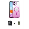 MARSİLYAN™- iPhone 11 Kılıf Ahenk Doku Özel Seri - Siyah Joko Magic 5D Hayalet Cam + PVD Metal Kamera Lens - SH