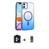 MARSİLYAN™- iPhone 11 Kılıf Ahenk Doku Özel Seri - Siyah Joko Magic 5D Hayalet Cam + PVD Metal Kamera Lens - YL