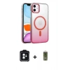 MARSİLYAN™- iPhone 11 Kılıf Ahenk Doku Özel Seri - Siyah Joko Magic 5D Hayalet Cam + PVD Metal Kamera Lens - YL