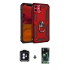 MARSİLYAN™- iPhone 11 Kılıf Ahenk Klasik Koleksiyonu - Şeffaf 360 Full Body Arka Koruyucu + PVD Metal Kamera Lens - MI