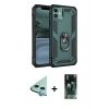 MARSİLYAN™- iPhone 11 Kılıf Ahenk Klasik Koleksiyonu - Şeffaf 360 Full Body Arka Koruyucu + Raze Metal Kamera Lens - MI