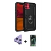 MARSİLYAN™- iPhone 11 Kılıf Ahenk Klasik Koleksiyonu - Şeffaf 360 Full Body Arka Koruyucu + Raze Metal Kamera Lens - MR