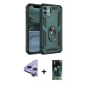MARSİLYAN™- iPhone 11 Kılıf Ahenk Klasik Koleksiyonu - Şeffaf 360 Full Body Arka Koruyucu + Raze Metal Kamera Lens - MR