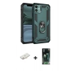 MARSİLYAN™- iPhone 11 Kılıf Ahenk Klasik Koleksiyonu - Şeffaf 360 Full Body Arka Koruyucu + Renkli Kamera Lens Koruma Cam - YL