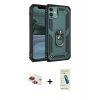 MARSİLYAN™- iPhone 11 Kılıf Ahenk Klasik Koleksiyonu - Şeffaf Pasifik Cam Ekran Koruyucu + Pers Alüminyum Kamera Lens - KI