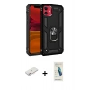 MARSİLYAN™- iPhone 11 Kılıf Ahenk Klasik Koleksiyonu - Şeffaf Pasifik Cam Ekran Koruyucu + Renkli Kamera Lens Koruma Cam - PE