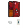 MARSİLYAN™- iPhone 11 Kılıf Ahenk Klasik Koleksiyonu - Şeffaf Pasifik Cam Ekran Koruyucu + Pers Alüminyum Kamera Lens - YL