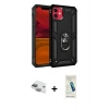 MARSİLYAN™- iPhone 11 Kılıf Ahenk Klasik Koleksiyonu - Şeffaf Pasifik Cam Ekran Koruyucu + Pers Alüminyum Kamera Lens - YL