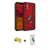 MARSİLYAN™- iPhone 11 Kılıf Ahenk Klasik Koleksiyonu - Şeffaf Pasifik Cam Ekran Koruyucu + Rainbow Kamera Lens Koruma Cam - KI
