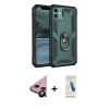 MARSİLYAN™- iPhone 11 Kılıf Ahenk Klasik Koleksiyonu - Şeffaf Pasifik Cam Ekran Koruyucu + Raze Metal Kamera Lens - SH