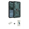 MARSİLYAN™- iPhone 11 Kılıf Ahenk Klasik Koleksiyonu - Şeffaf Pasifik Cam Ekran Koruyucu + Renkli Kamera Lens Koruma Cam - TU