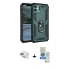 MARSİLYAN™- iPhone 11 Kılıf Ahenk Klasik Koleksiyonu - Şeffaf Royal Nano Ekran Koruyucu + Pers Alüminyum Kamera Lens - GD