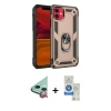 MARSİLYAN™- iPhone 11 Kılıf Ahenk Klasik Koleksiyonu - Şeffaf Royal Nano Ekran Koruyucu + Raze Metal Kamera Lens - KI