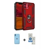MARSİLYAN™- iPhone 11 Kılıf Ahenk Klasik Koleksiyonu - Şeffaf Royal Nano Ekran Koruyucu + Neon Fosforlu Kamera Lens - MI