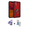 MARSİLYAN™- iPhone 11 Kılıf Ahenk Klasik Koleksiyonu - Şeffaf Royal Nano Ekran Koruyucu + Raze Metal Kamera Lens - MR