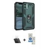 MARSİLYAN™- iPhone 11 Kılıf Ahenk Klasik Koleksiyonu - Şeffaf Royal Nano Ekran Koruyucu + Kamera Lens Koruma Cam - SF