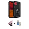 MARSİLYAN™- iPhone 11 Kılıf Ahenk Klasik Koleksiyonu - Şeffaf Royal Nano Ekran Koruyucu + Raze Metal Kamera Lens - SH