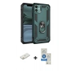 MARSİLYAN™- iPhone 11 Kılıf Ahenk Klasik Koleksiyonu - Şeffaf Royal Nano Ekran Koruyucu + Renkli Kamera Lens Koruma Cam - TU