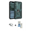 MARSİLYAN™- iPhone 11 Kılıf Ahenk Klasik Koleksiyonu - Şeffaf Royal Nano Ekran Koruyucu + Pers Alüminyum Kamera Lens - YL