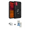 MARSİLYAN™- iPhone 11 Kılıf Ahenk Klasik Koleksiyonu - Şeffaf Royal Nano Ekran Koruyucu + Pers Alüminyum Kamera Lens - YL