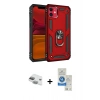 MARSİLYAN™- iPhone 11 Kılıf Ahenk Klasik Koleksiyonu - Şeffaf Royal Nano Ekran Koruyucu + Pers Alüminyum Kamera Lens - YL