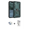 MARSİLYAN™- iPhone 11 Kılıf Ahenk Klasik Koleksiyonu - Şeffaf Uv Polymer Nano Ekran Koruyucu + Pers Alüminyum Kamera Lens - GI