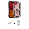 MARSİLYAN™- iPhone 11 Kılıf Ahenk Klasik Koleksiyonu - Şeffaf Uv Polymer Nano Ekran Koruyucu + Renkli Kamera Lens Koruma Cam - PE