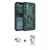 MARSİLYAN™- iPhone 11 Kılıf Ahenk Klasik Koleksiyonu - Şeffaf Uv Polymer Nano Ekran Koruyucu + Pers Alüminyum Kamera Lens - YL